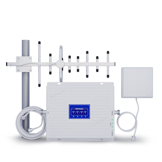 GSM 3G 4G Mobile Phone Signal Booster Bands 3, 7, 8, 20 Complete Kit