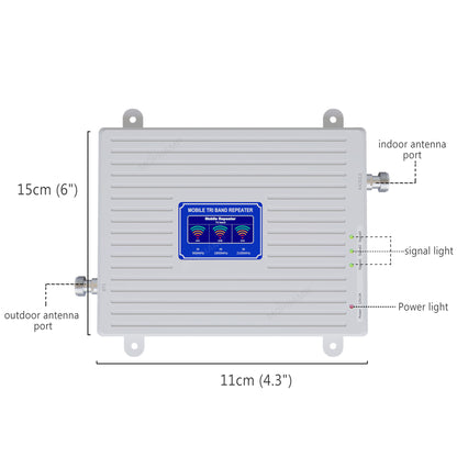 Triband Cellular Signal Repeater Kit for 900/1800/2100MHz